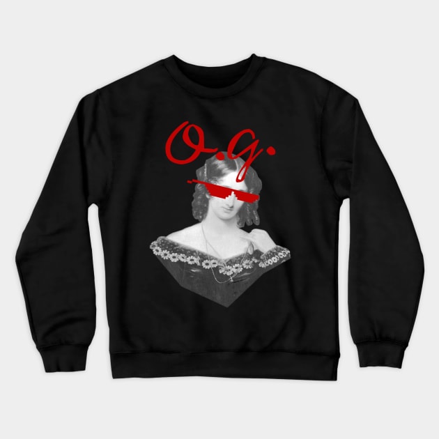 Mary Shelley, the OG--Original Goth Crewneck Sweatshirt by Xanaduriffic